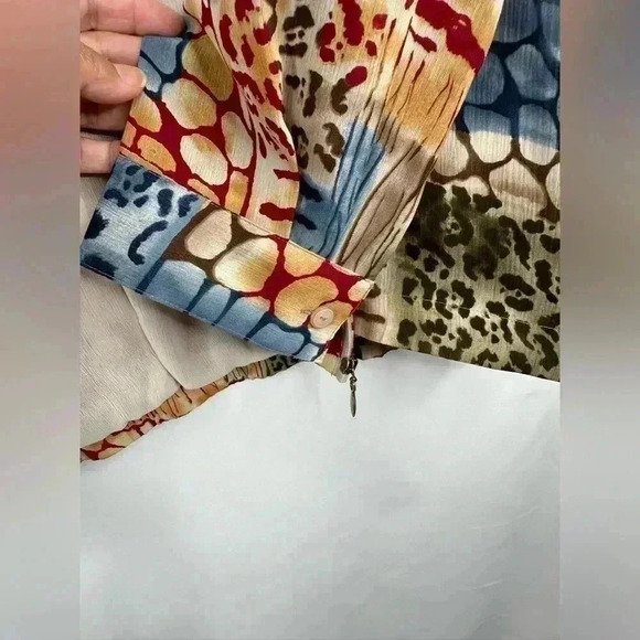 Alfred Dunner Women Zip-Up Lightweight Summer Jacket Artsy Bohemian Plus Size 16 - Picture 9 of 13